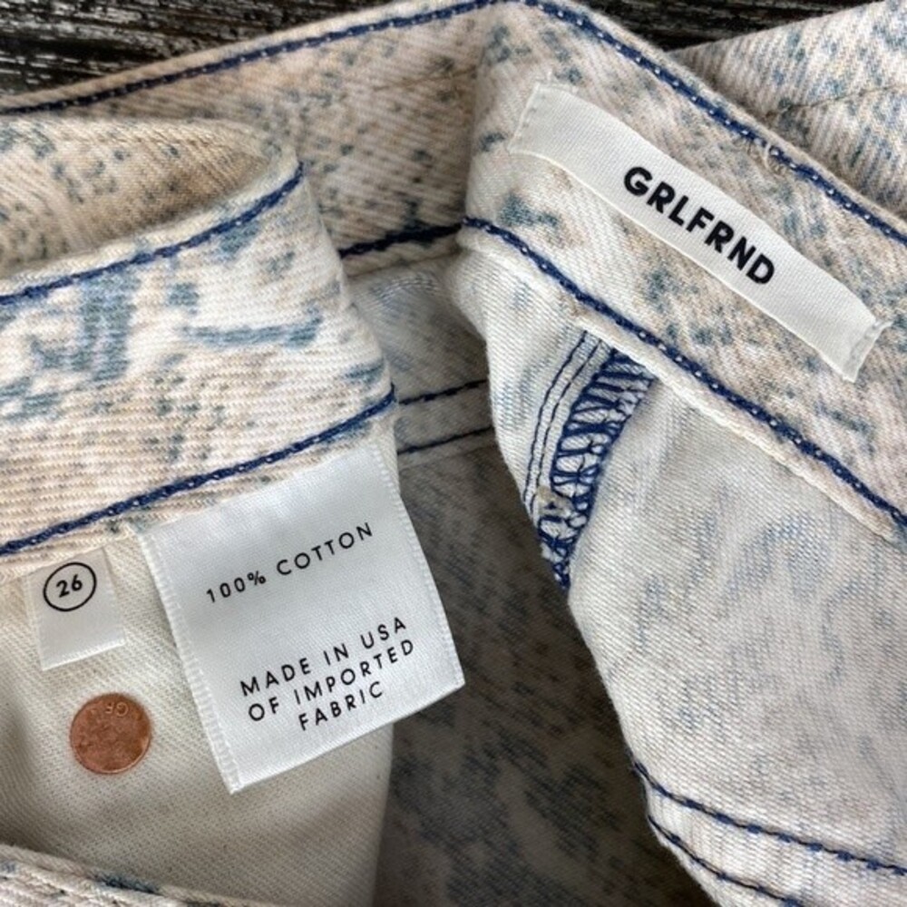 Grlfrnd Alyssa Tan & Gray Python Snake Print Deni… - image 6